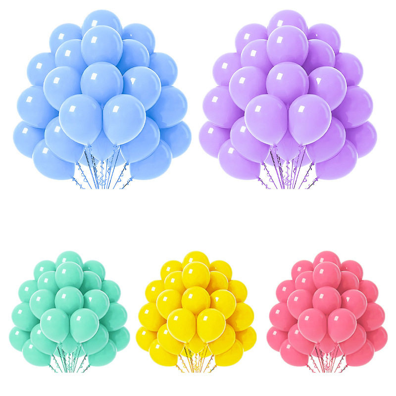 10inch Solid Color Balloon Set Cross-Border Amazon 20Pcs Birthday Wedding Decoration Opening Scene Layout Balloons