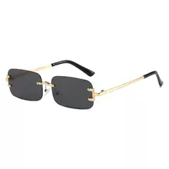 Cross-Border New High-End Frameless Sunglasses, Fashionable Cut-Edge Square Frame Glasses, Same Style as Hot Girls, Sun Protection Sunglasses