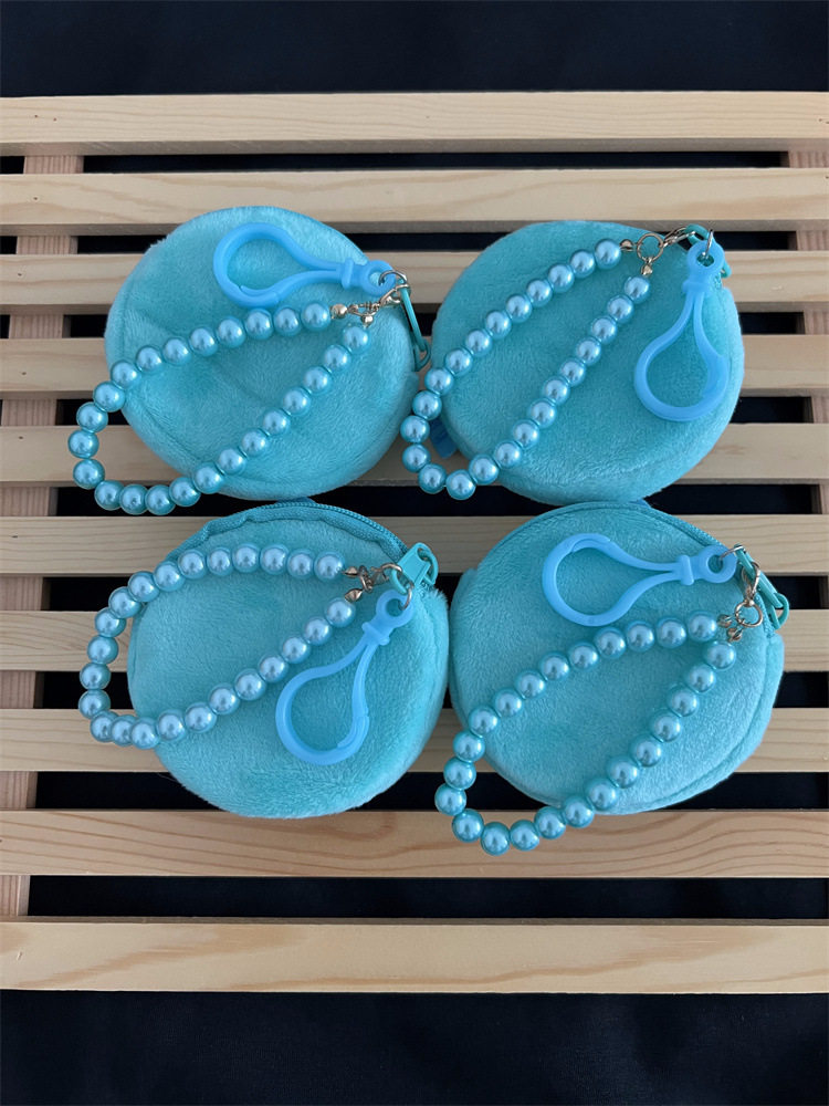 Cartoon Clownfish Round Plush Coin Purse, Carry-On Bag, Anti-Fall Bluetooth Headset Bag, Portable