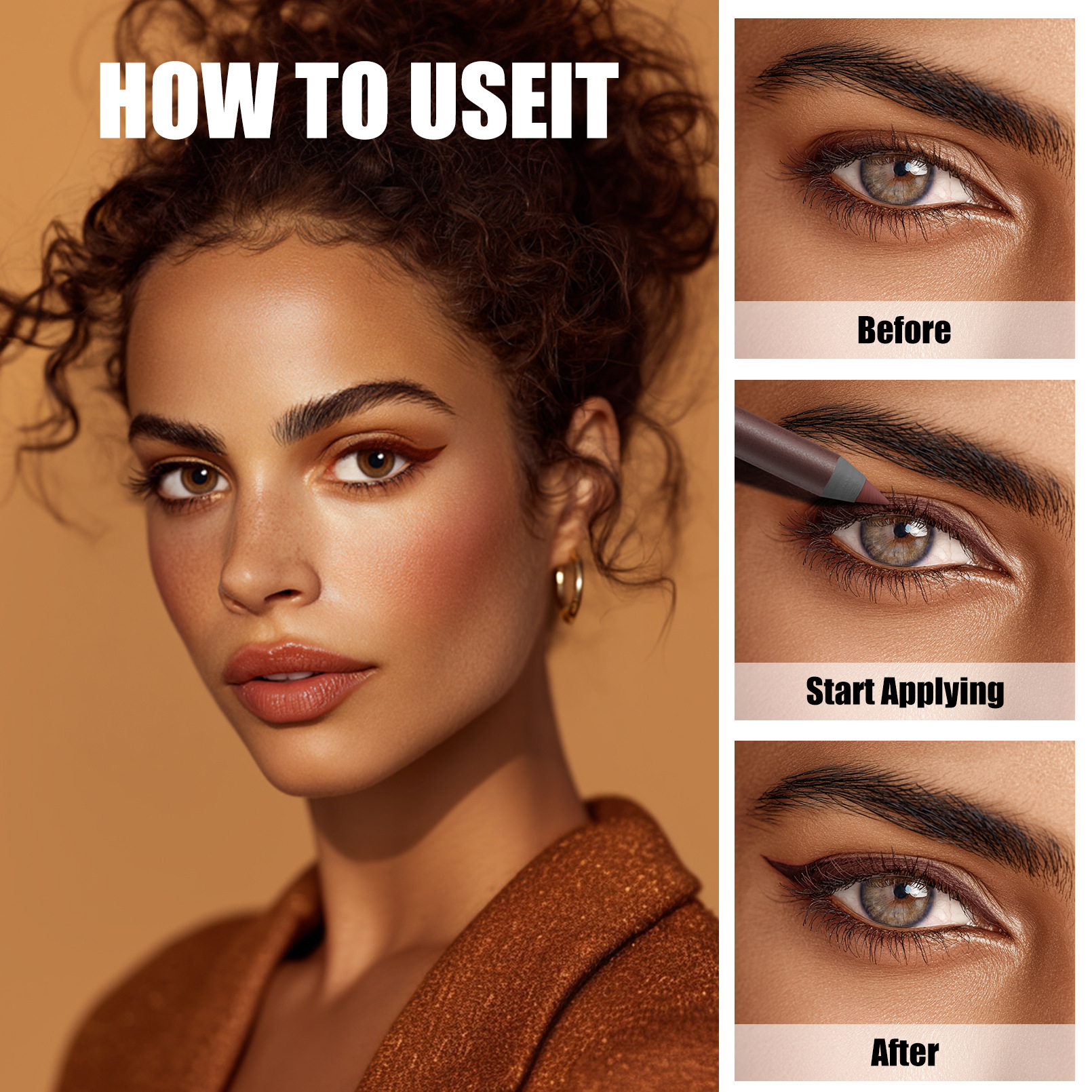 Snailgirl Eyeliner Gel Pen Colorful Under-Eye Pen Eyeliner Ultra-Fine Long-Lasting Eyeliner Waterproof Non-Smudge Cross-Border