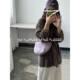 Daewoo's surname Zhang Xiaozhong Design Purple Plum Saddle Bag Shoulder Crossbody Handbag Niujiao Dumpling Bag