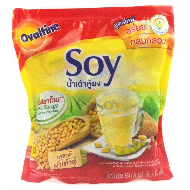 Wholesale Thai Soy Milk Imported Ovaltine Soy Milk Powder Soy Milk Original Flavor/Sesame Bag Instant Drink 364g