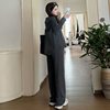 Maternity Wear, Spring & Fall Loose Long-Sleeved Hooded Tops, Korean Style Fashionable Casual Outer Wear Belly Support Pants, a Complete Set for Hot Moms