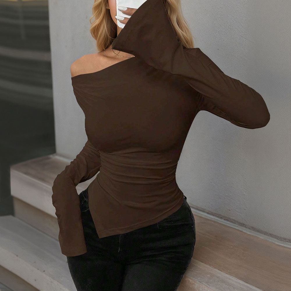 Slim Fit Irregular Hem Top Sexy Design Waist Cinching Comfortable Fabric Casual Wear for Women Wholesale Available