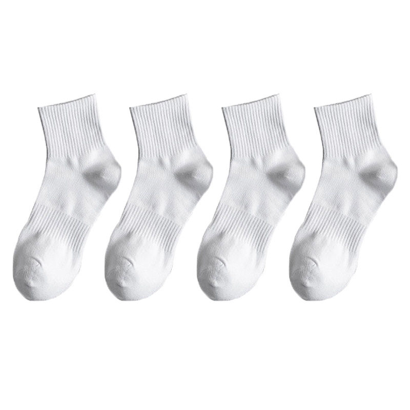 跨境诸暨运动袜透气女士白色船袜春夏季篮球长袜男士中筒袜子批发
