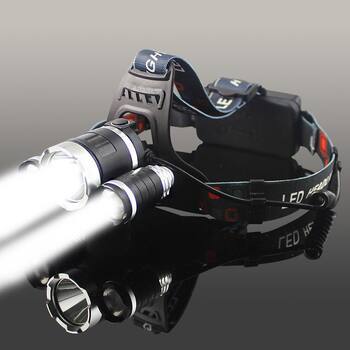 Headlamp Led High-Power Aircraft Head Outdoor Waterproof Strong Light Headlamp Sensor Headlamp Rechargeable Head-Mounted Flashlight