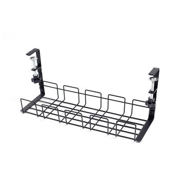 Under-table wire storage rack organizing rack punch-free under-table storage rack row plug hanging trunking table bottom socket rack