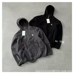 Spot Independent Label Outdoor Sports and Leisure Hooded Zipper Design Polar Fleece Warm Jacket Jacket Sweatshirt for Men