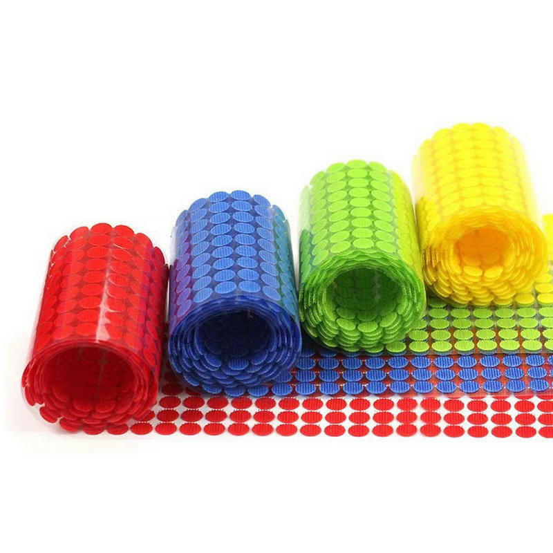 Adhesive Back Velcro Round Polka Dot Velcro Double-Sided Strong Sticker Handmade Toy Quiet Book Velcro