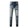 Blue gray leather