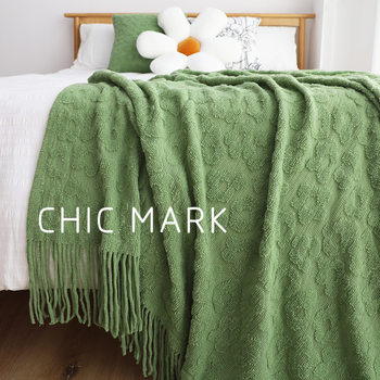 Fresh Style Flower Blanket Bedroom Modern Simple Bed End Blanket Living Room Sofa Blanket ins Style Decorative Blanket Blanket