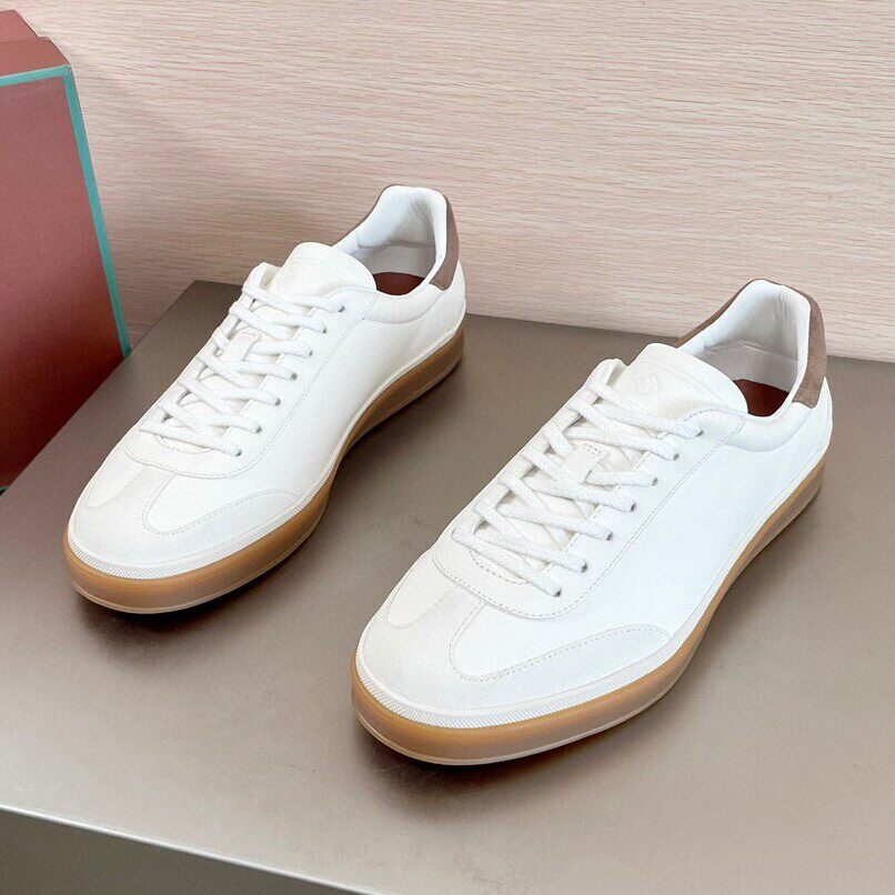 Loro Piana/ новые повседневные спортивные кроссовки из оленьей кожи, мужские высококачественные кроссовки LP, мужские белые кроссовки для тренировок в немецком стиле с низким вырезом Изображение 1