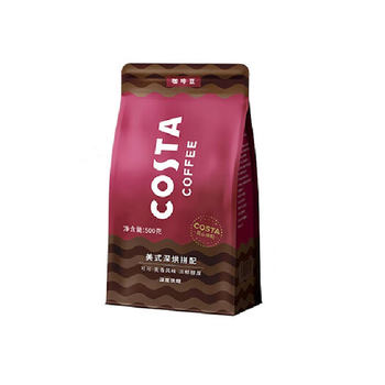 Costa Coffee Beans Cocoa Wheat Flavor Dark Roasted Oil Rich American Coffee Beans 500g