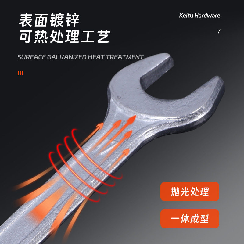 Гаечный ключ с открытым концом Оцинкованный Удлинительный стержень с двойной головкой Высокопрочный инструмент Литье из полированной резьбовой стали Динамометрический ключ