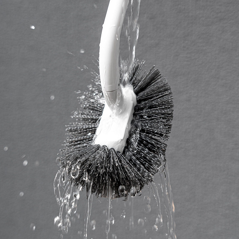 Japanese-style Aluminum Alloy Toilet Brush Household Toilet Brush Plastic Cleaning Brush Long Handle Toilet Cleaning Brush