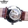 Winner Simple Fashion Men's Watch Automatic Mechanical Watch Roman Numerals Dial Business Belt Watch