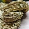 Pure yellow and gold three-strand rope core-wrapped gold rope three-strand twisted rope lanyard decorative rope portable rope clothing decorative rope metal wire