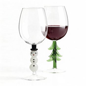 Christmas Snowman Glass Goblet Red Wine Glass Champagne Glass Creative New Year Christmas Tree Goblet Wine Glass