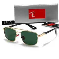 New Double-Beam Metal Polarized Sunglasses for Men and Women Retro Square Frame Sunglasses for Driving Drivers Pilot Sunglasses
