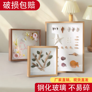 Stereo Hollow Dried Flower Photo Frame 3CM Immortal Flower Butterfly Specimen Frame DIY Frame Handmade Clay Picture Frame Table