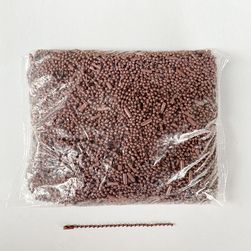 珠链现货批发彩色烤漆波珠链圆珠链diy饰品配件挂链链条吊牌链子
