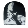 Black hat stroking head