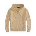 Plastic zipper khaki-red label
