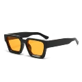 Bright black-framed orange slices