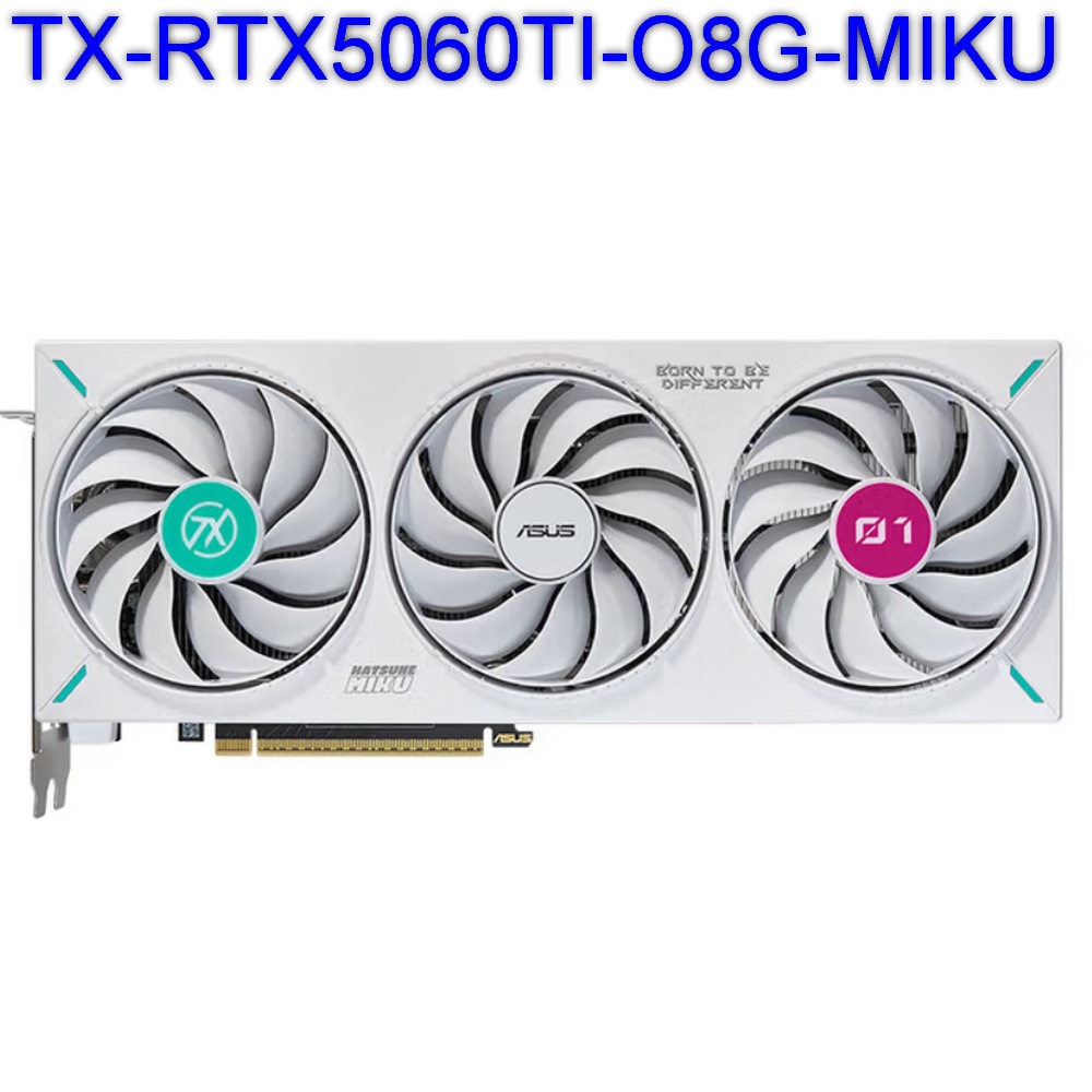 Настольная видеокарта 260425 TX RTX5060TI-O8G-MIKU для настольных компьютеров может быть предметом переговоров и выставления счета. Изображение 1