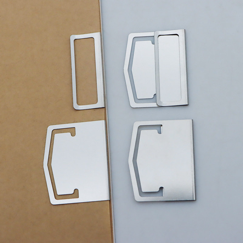 Creative Stainless Steel Bookmark Folding Index Clip Stationery Label Clip Electroplated Metal Paper Clip Hand Account Clip in stock Wholesale