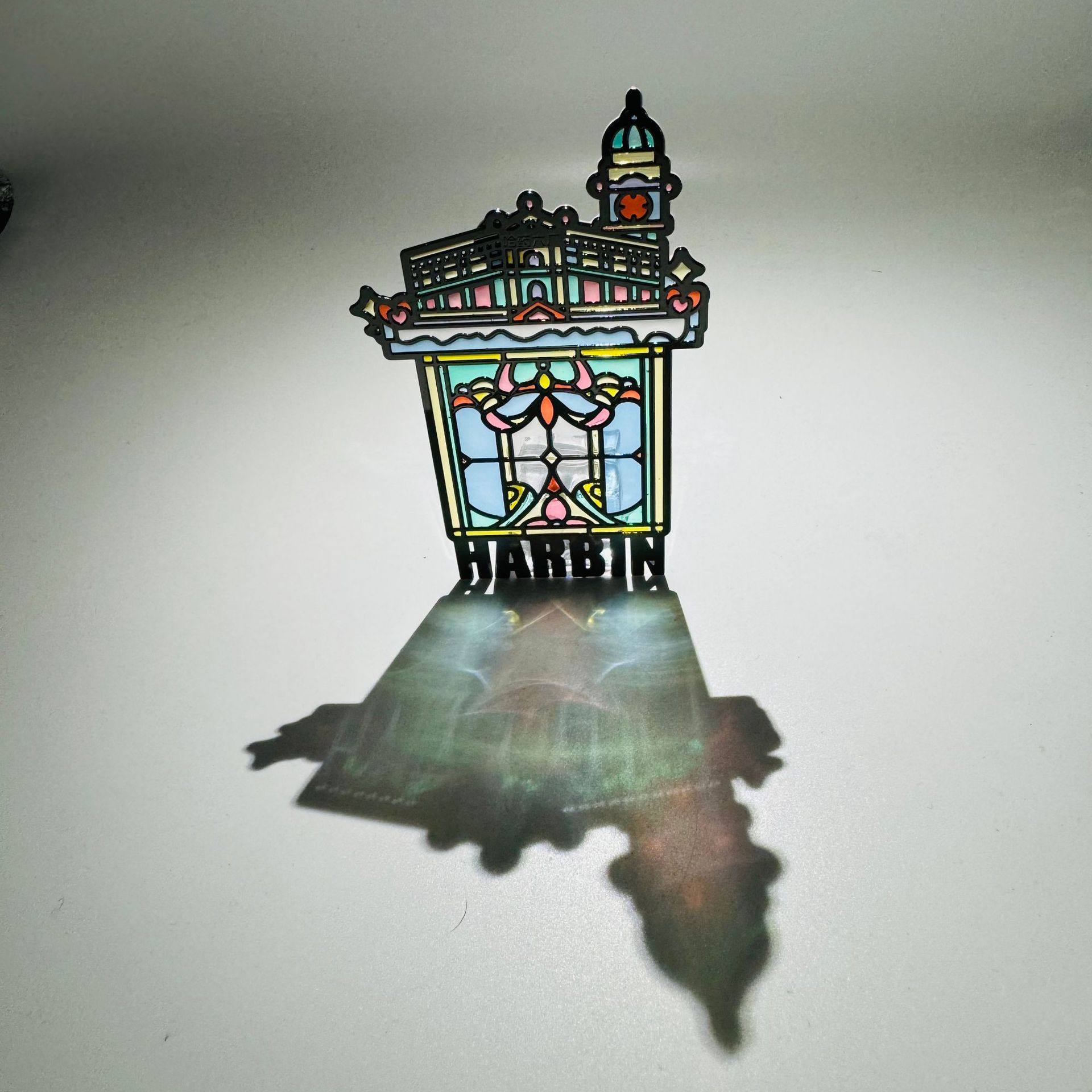 Transparent glass paint bookmark customization creative cultural and creative gifts customization metal hollow translucent color bookmark customization