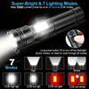 Cross-border strong light telescopic zoom flashlight Type-c charging multifunctional outdoor lighting COB side light with magnetic attraction