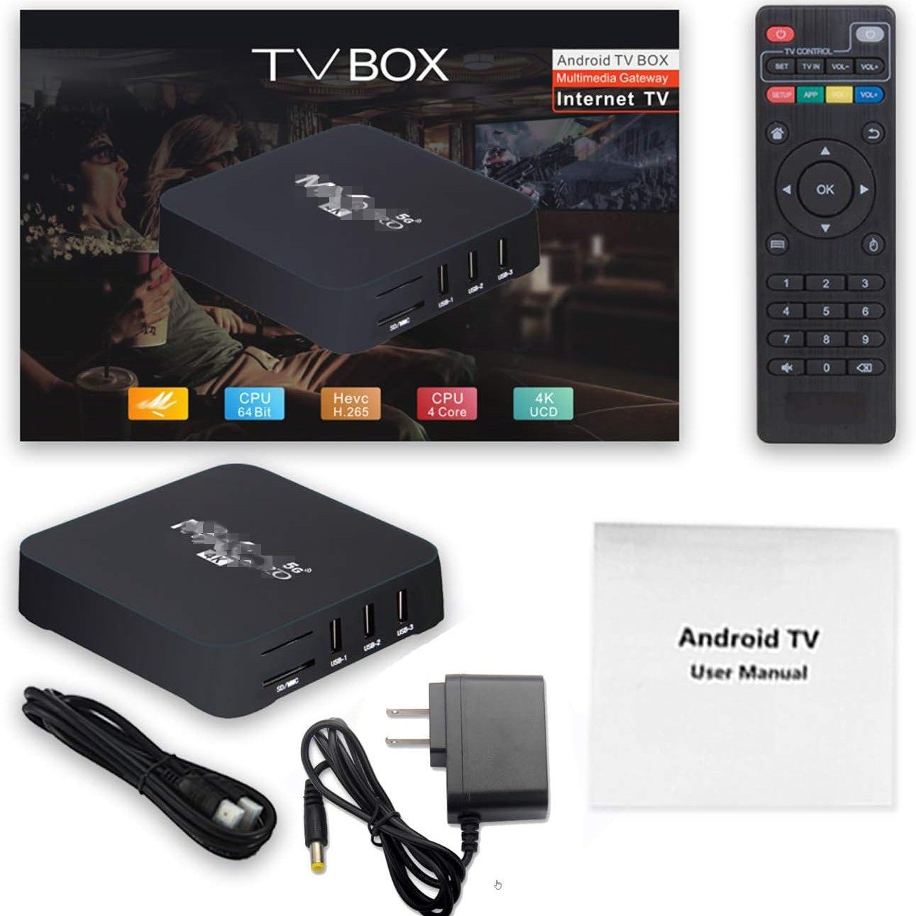 M foreign trade XQ Android HD wifi network set-top box Android TV box TV player in stock