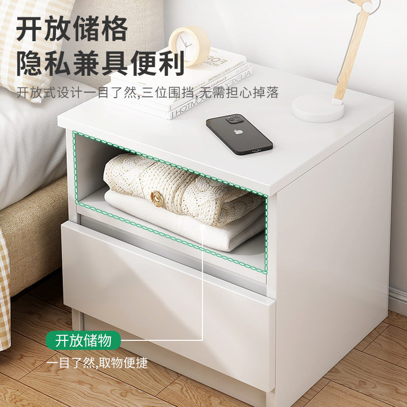 Bedside Table Simple Modern Small Household Storage Cabinet Simple Bedroom Internet Famous Bedside Storage Rack Bedside Cabinet