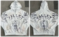 Dirty dyed gray zipper sweatshirt/high quality