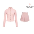 Sakura pink gold skirt and short jacket suit