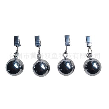 In-Stock Stainless Steel Silver Ball Tablecloth Clip Spherical Tablecloth Clip Round Ball Tablecloth Pendant Outdoor Steel Ball Tablecloth Windproof Clip