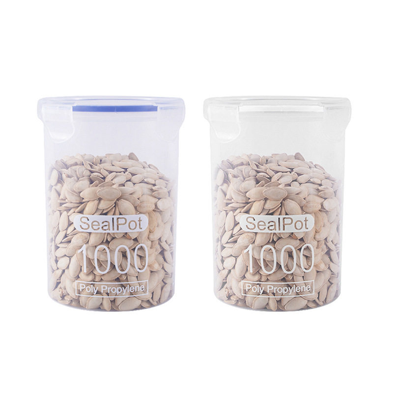 Cross-Border Sealed Plastic Box Storage Jar Transparent Dried Fruit Storage Jar Sealed Jar Kitchen Moisture-Proof Grain Jar