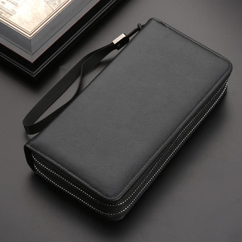 Men's Clutch Bag New Business Zipper Clutch Bag Large Capacity Fashion Clutch Bag Long Wallet Mobile Phone Bag Simple