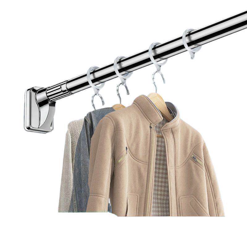 Clothes Drying Rod, Punch-Free Telescopic Curtain Rod, Balcony Steel Clothes Hanger, Bathroom Shower Curtain Rod, Towel Rod