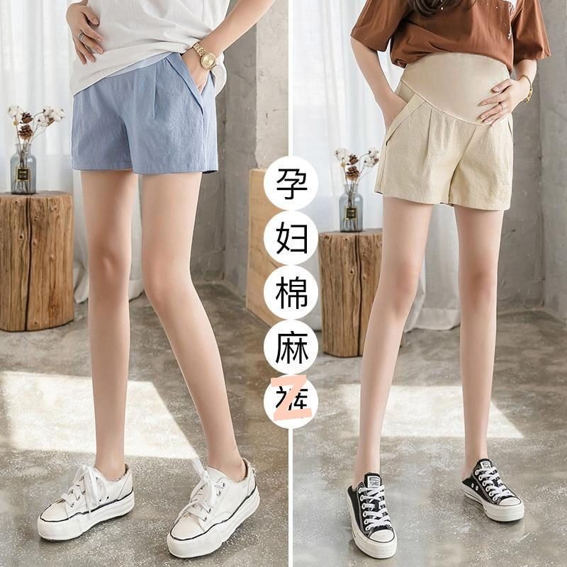 Maternity Shorts for Outer Wear, Summer Thin Maternity Pants, Summer Fashionable Loose High-Waisted Maternity Pants, Maternity Wear, Summer Wear