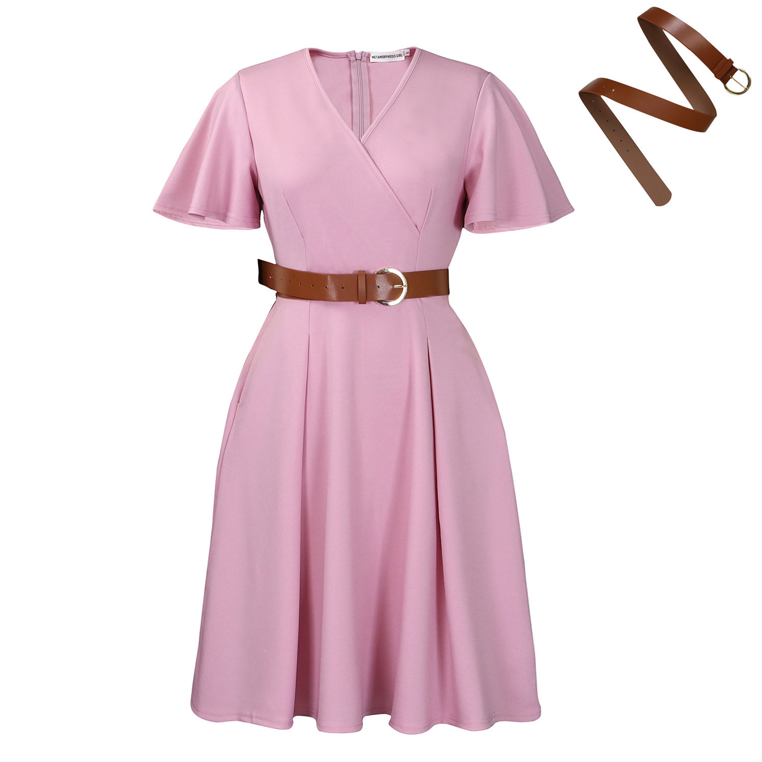 Summer Womens A Line Dress V Neck Bell Sleeves Casual Style Perfect for Everyday Wear Wholesale Available