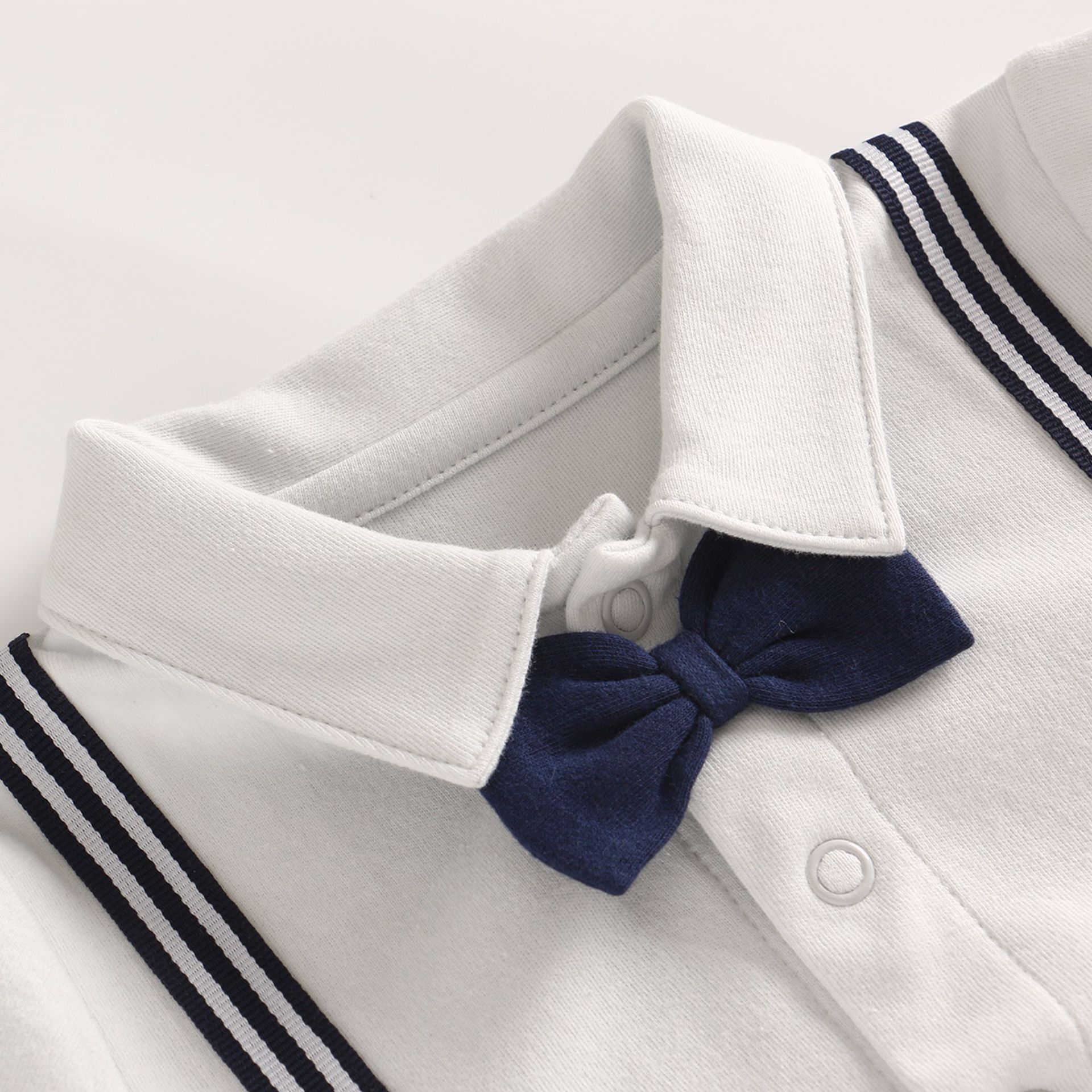 Baby Clothes Spring and Autumn Clothes Male Baby One-piece Clothes Full Moon One Hundred Days Old Dress Newborn Handsome Gentleman Ha Clothes