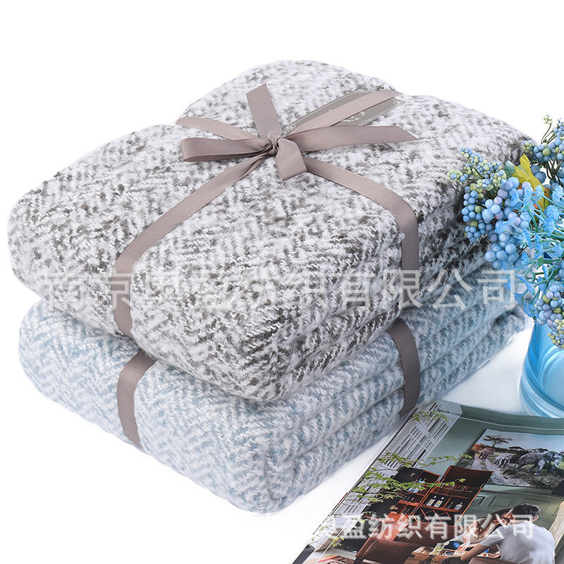 Scandinavian Blanket Cross-Border Blanket Throw Mohair Blanket Sofa Blanket Hotel Bedside Towel Shawl Blanket Tassel Blanket