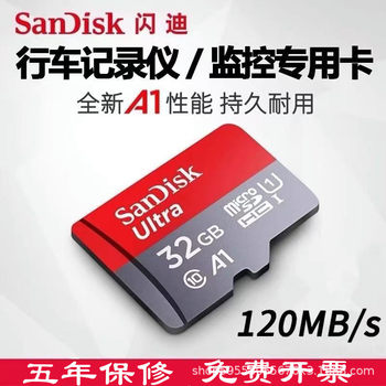 Sandisk Memory Card 256Tf Microsd Memory Card for Surveillance Recorders and Mobile Phones, C10 Suitable for Surveillance Use