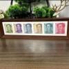 Six-Frame Black Walnut Photo Frame for Enhancing Luck and Wealth, Decorative Painting Frame for Table Display, Simple and Light Luxury Horizontal and Vertical Placement