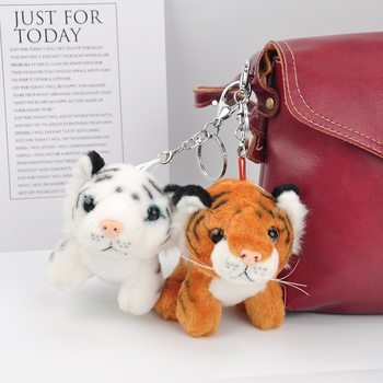 Cute Artificial Little Tiger Plush Pendant Zodiac Tiger Doll Tiger Doll Plush Keychain Women's Backpack Pendant