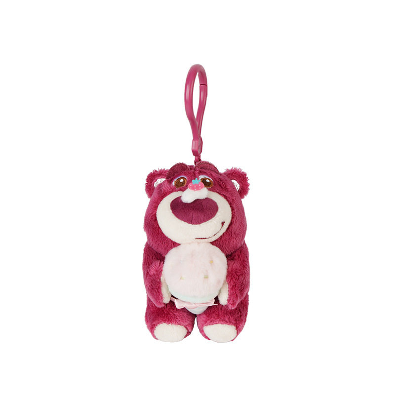 正版迪士尼草莓熊挂件史迪仔公仔毛绒玩偶朱迪尼克钥匙扣背包挂饰