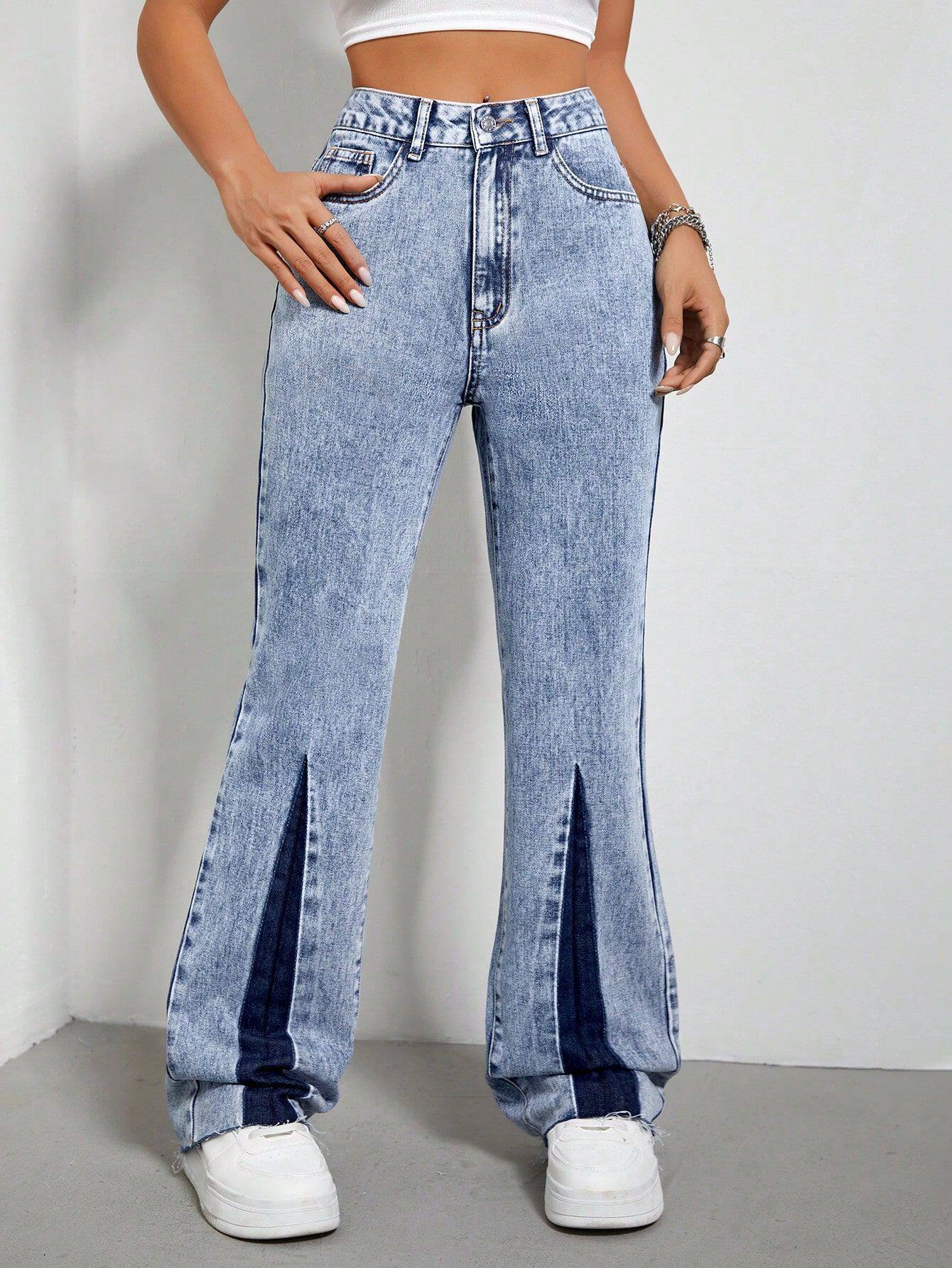 High Waisted Wide Leg Denim Pants Loose Fit Floor Length Casual Style Perfect for Everyday Wear Wholesale Available