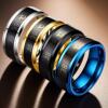 Stainless steel ring men's European and American cross-border intelligent temperature-sensitive discoloration men's tide does not fade cold hip-hop light luxury a generation
